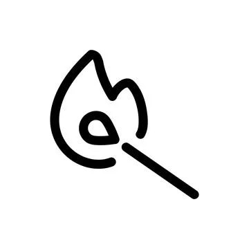 Matches Vector Icon, Outline style icon, from Adventure icons collection Stock Illustration