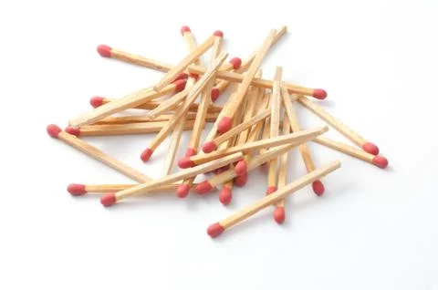 Matches on white background Stock Photos