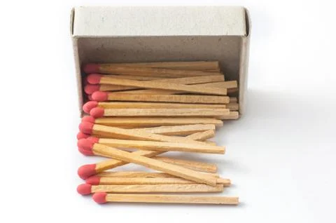Matches on white background Stock Photos