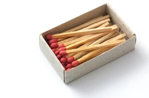 Matches on white background Stock Photos
