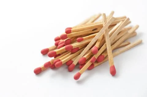 Matches on white background Stock Photos