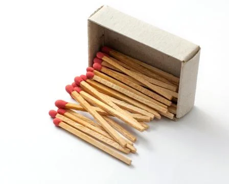 Matches on white background Stock Photos