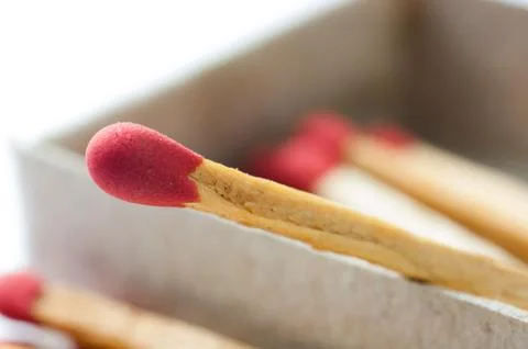 Matches on white background Stock Photos