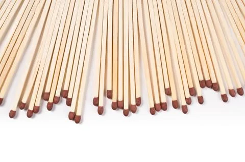 Matches on white background Stock Photos