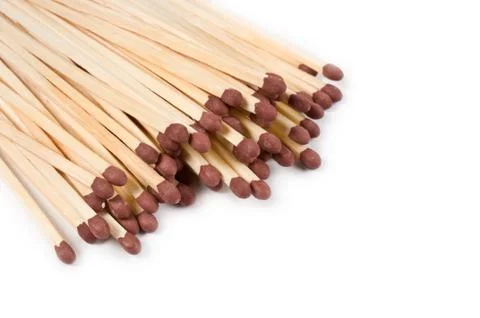 Matches on white background Stock Photos