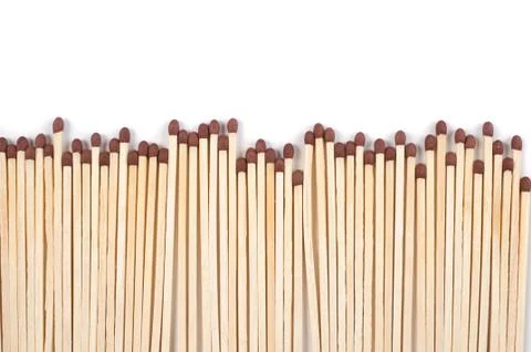 Matches on white background Stock Photos