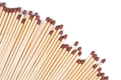 Matches on white background Stock Photos
