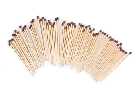 Matches on white background Stock Photos