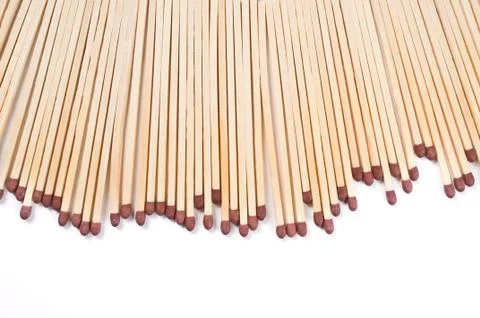 Matches on white background Stock Photos