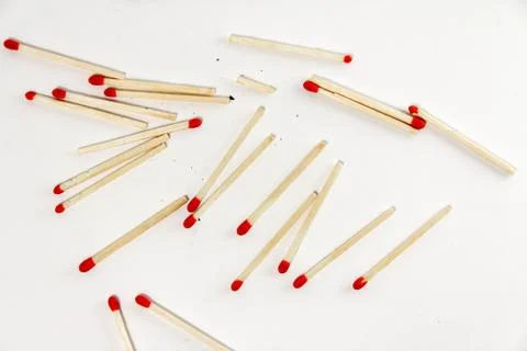 Matches on white background Stock Photos