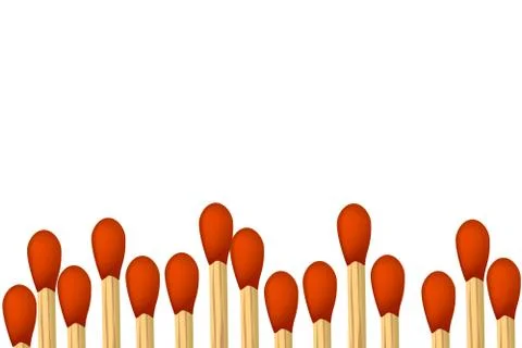 Matches on white Stock Illustration