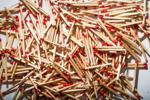 Matches on white Foto stock