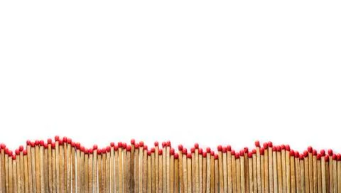 Matches on white Stock Photos