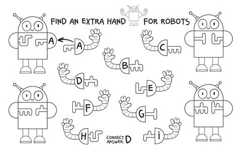 Matching game. Attention task. Find the correct outline. Find extra イラスト素材