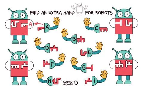 Matching game. Attention task. Find the correct outline. Find extra Stock Illustration