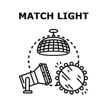 Matching light equipment creating event atmosphere concept Stock Illustration