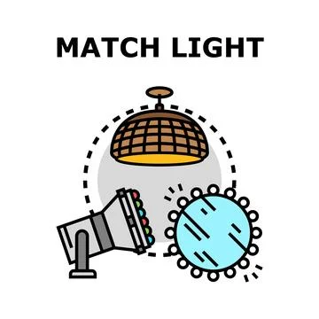 Matching light equipment creating event atmosphere concept Stock Illustration