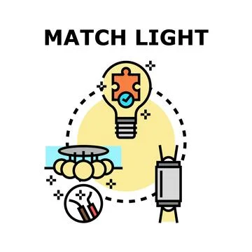 Matching light sources for perfect illumination concept Stock Illustration