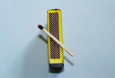 Matchis box standing Stock Photos