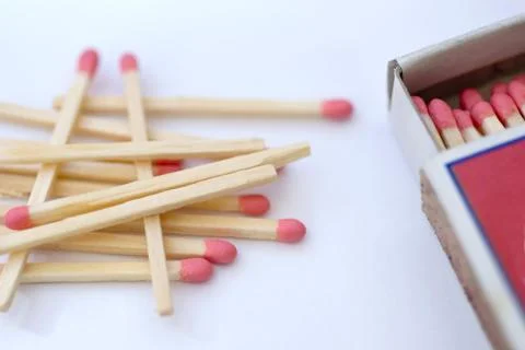 Matchs and matchbox Stock Photos