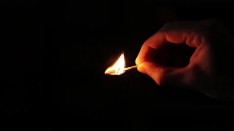 Matchstick being ignited Stock Footage 148556626