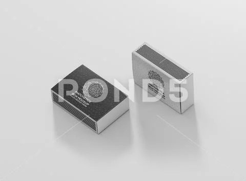 Matchstick box closed 2 side PSD Template