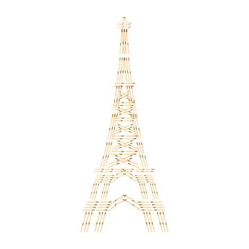 Matchstick eiffel tower Stock-Illustration