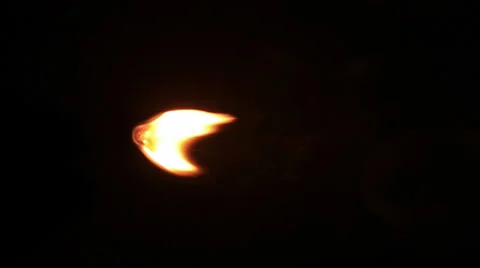Matchstick in fire on black background Stock Footage 35567920