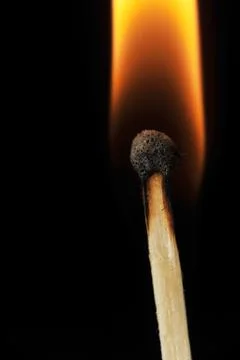 Matchstick flame Stock Photos