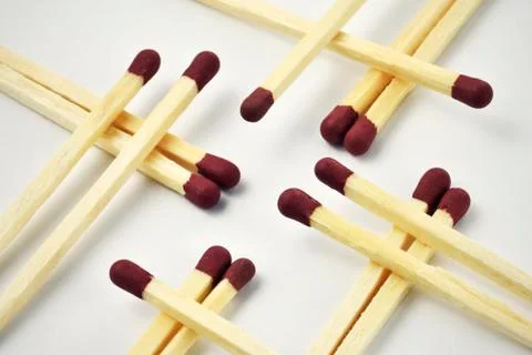 Matchstick interleaved over themselves Stock Photos