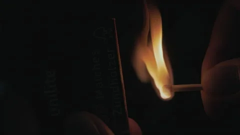 Matchstick in slow motion Stock Footage 168476461
