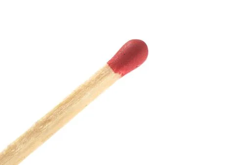Matchstick on white Stock Photos