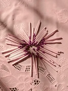 Matchsticks in a circle Stock Photos