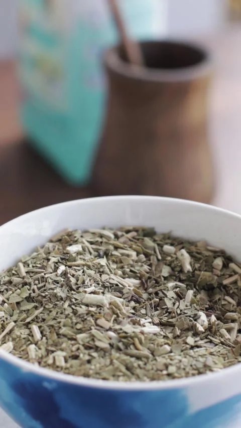 Mate herb. Concept of traditional beverages. Stock Footage 225587806
