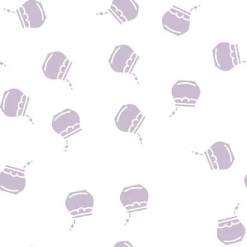 Mate tea glyph vector seamless pattern black Stock Illustration