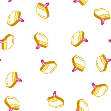 Mate tea isometric icon seamless pattern color Stock Illustration