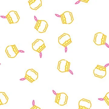 Mate tea vector seamless pattern color Stock Illustration