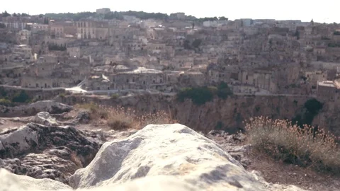 Matera during the day full of colors Stock Footage 121339733