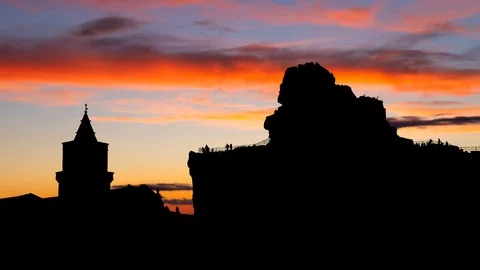 Matera, Time Lapse at Twilight, UNESCO Heritage, Italy Stock Footage 119893485