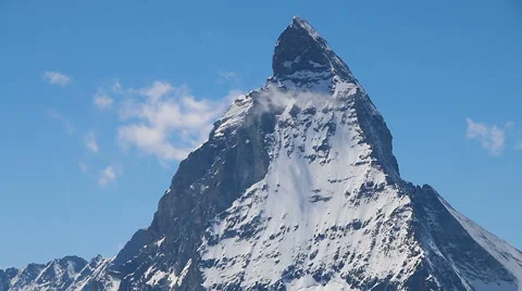 The Materhorn With Clouds Going Past Stock Footage 68215767