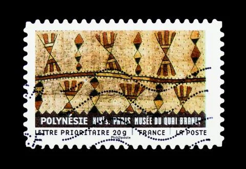 Material from all over the world - Polynesia, Art serie, circa 2 Stock Photos