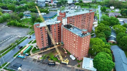 Material - Almus Olver Apts. - Construction - Syracuse, NY Stock-Fotos