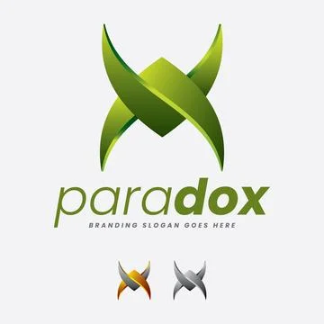 Material and Dimentional X Logo Stock Illustration