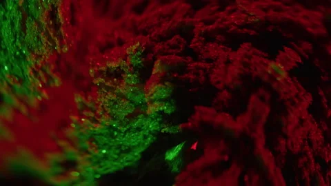 Material Changing from Red to Green Stock Footage 255681254