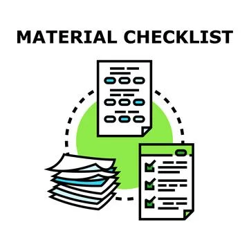 Material checklist for efficient inventory planning and management Stockillustratie