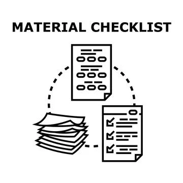 Material checklist for efficient inventory planning and management 스톡 일러스트
