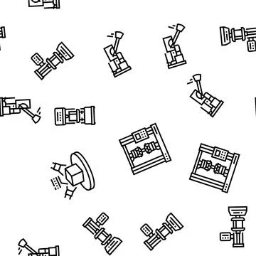 Material construction engineer vector seamless pattern Stock Illustration