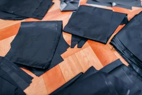 Material for cutting the clothes, cloth pattern Stock Photos