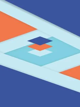 Material design abstract vector background with geometric isometric shapes Stock Illustration