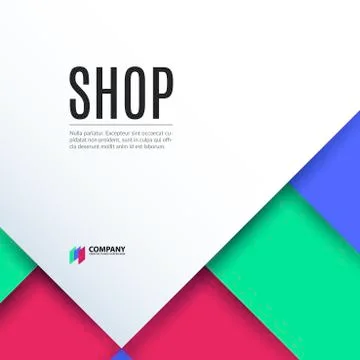 Material design of abstract vector design elements for graphic template. Stock Illustration